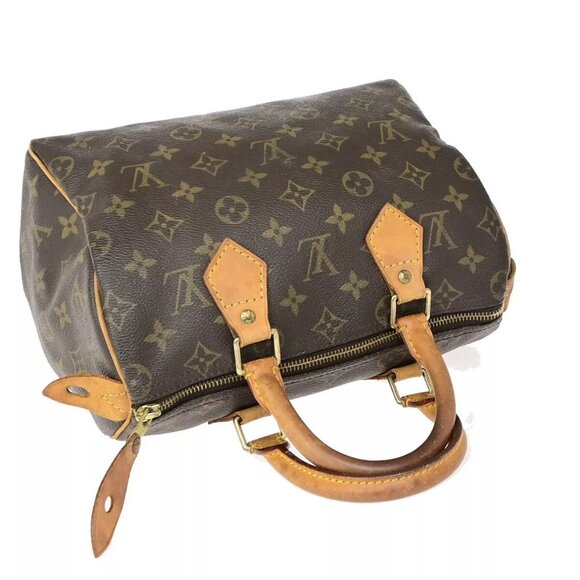 LOUIS VUITTON Speedy 25 Travel Hand Bag Monogram Leather Brown - Picture 5 of 16